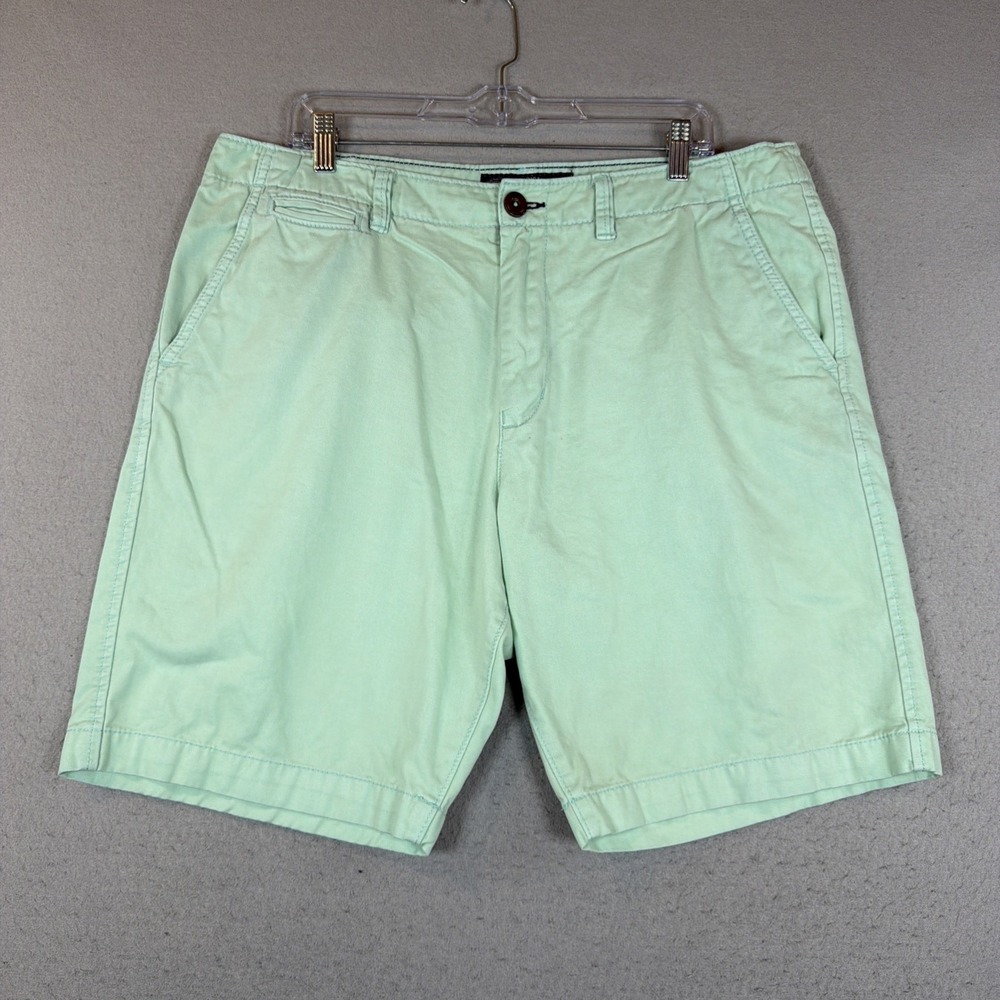 American Eagle Outfitters Men Prep Length Chino Shorts Mint Green Size 36